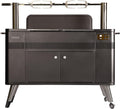 Everdure HUB II 54-Inch Charcoal Grill with Patented Built-in Rotisserie System & Quick Electric Ignition, Outdoor BBQ Grill, Electric Starter, Adjustable Height, Easy Clean-Up