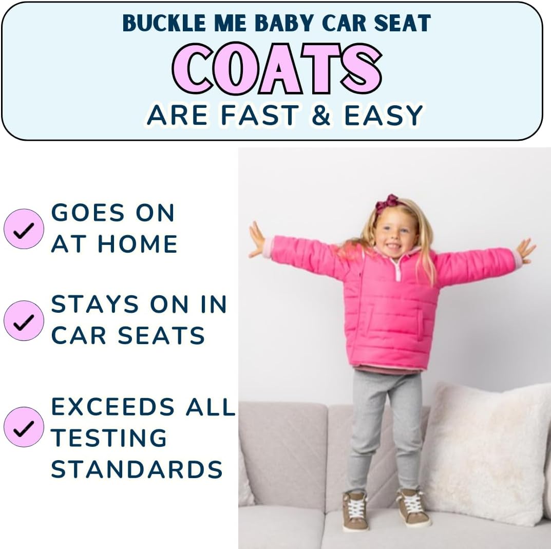 Buckle Me Baby Winter Coat | Toastiest Car Seat Jacket for Boys and Girls - Featured on Shark Tank 6 Months - 6 Years