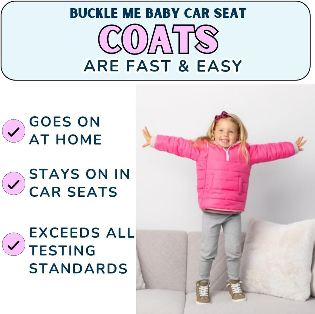 Buckle Me Baby Winter Coat | Toastiest Car Seat Jacket for Boys and Girls - Featured on Shark Tank 6 Months - 6 Years