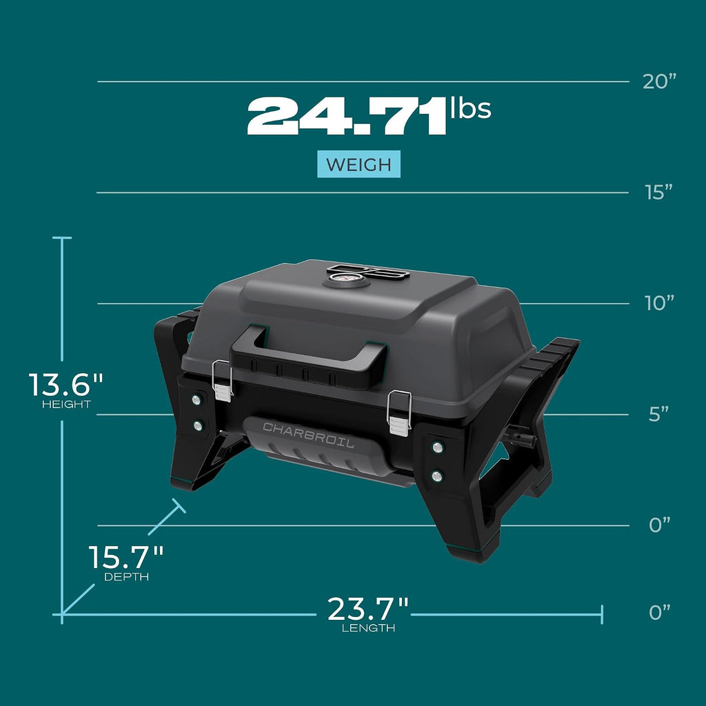 Charbroil Grill2Go X200 Portable Gas Grill, Dark Grey - 25409200