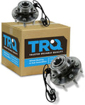 TRQ Front Left and Right Wheel Bearing and Hub Assembly 2 Piece Set Compatible with 2007-2013 Chevrolet Silverado/Sierra 1500 4WD 2007-2014 Chevrolet Tahoe/Yukon/Suburban 4WD