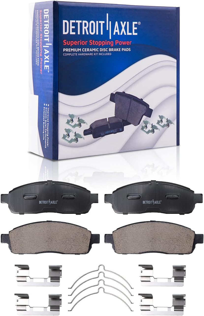 Detroit Axle - Brake Kit for 4WD 6 Lugs Ford F-150 Lincoln Mark LT Disc Brake Rotors Ceramic Brakes Pads Front and Rear Replacement