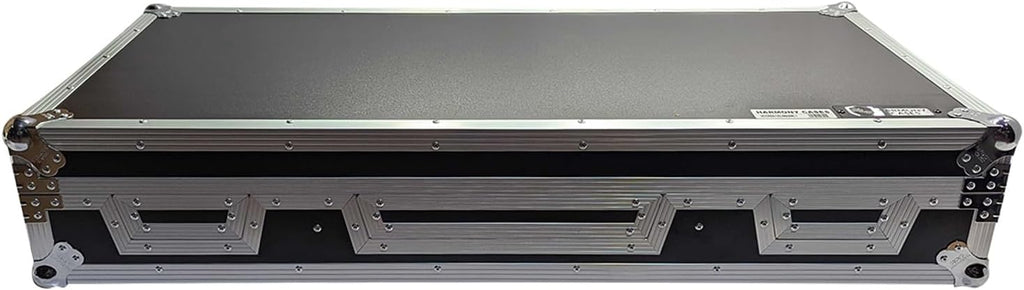 Harmony Audio Cases HCCRSS12DJMA9WLT DJ Flight Case Compatible with Pioneer DJ PLX-CRSS12 & DJM-A9 4 CH with Laptop Shelf, Wheels and Adjustable Foam Velcro Inserts - Black