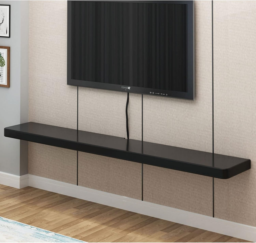 Wall Shelf Wall mounted TV Cabinet Floating Shelf TV Console Audio-visual Equipment Shelves Office Storage Shelf Book Shelf Gaming Shelf TV Stands Wall Unit Decor TV Board Ledge Display Shelf Black