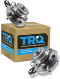 TRQ Front Left and Right Wheel Bearing and Hub Assembly Set 2 Piece Compatible with 1997-99 Ford Expedition 2000 1998-99 Lincoln Navigator 4WD Models