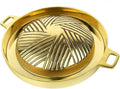 Mookata Brass Grill Pan Thai Korean Japanese Style BBQ Grill Steak Hot Pan Nonstick Indoor/Outdoor Cooking 11in.