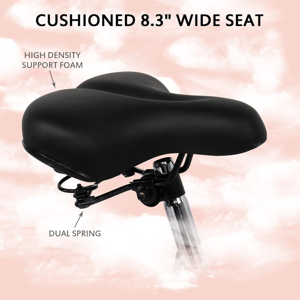 Ktaxon Women Bike 24/26 Inch Bicycles for Women, Beach Cruiser Bike with Premium Derailleur & Shift Lever, Adjustable Seat, High-Carbon Steel Frame and Excellent Welding Technology | Premium Derailleur, Shift Lever, Adjustable Seat