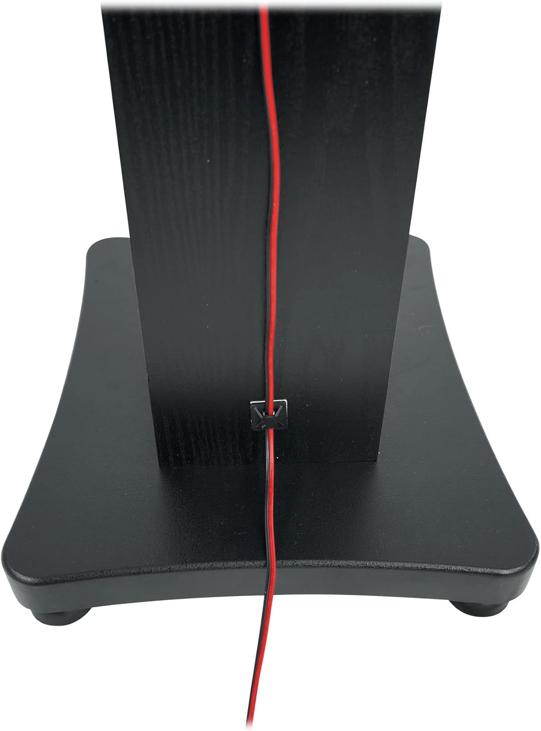 Rockville Pair SS28B Premium Black Wood Grain 28' Home Speaker Stands, 100lb Capacity, Solid MDF Wood, Dual Platforms, Spikes and Pads Included, for Home Theater and Studio Audiophiles