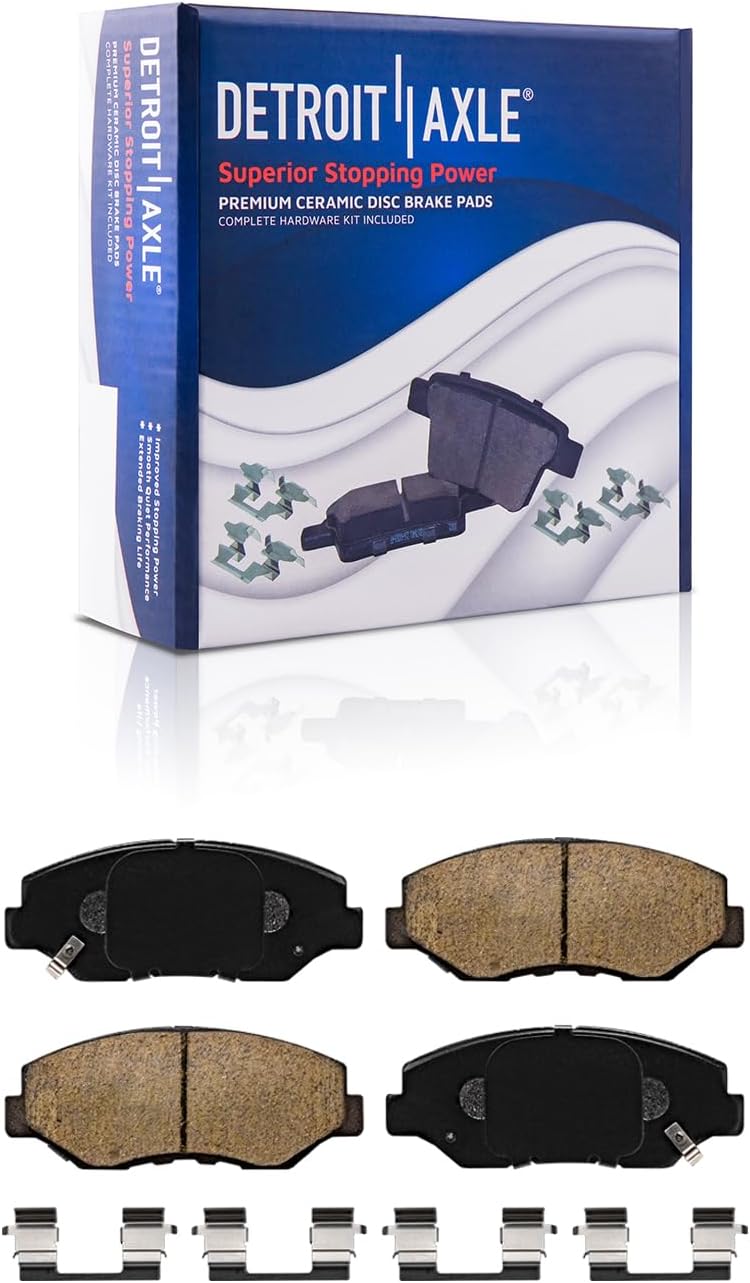Detroit Axle - Brake Kit for 2005-2006 Infiniti QX56 Nissan Armada, 2005-2007 Titan, 12.60'' inch Front and Rear Disc Brake Rotors Ceramic Brake Pads Replacement