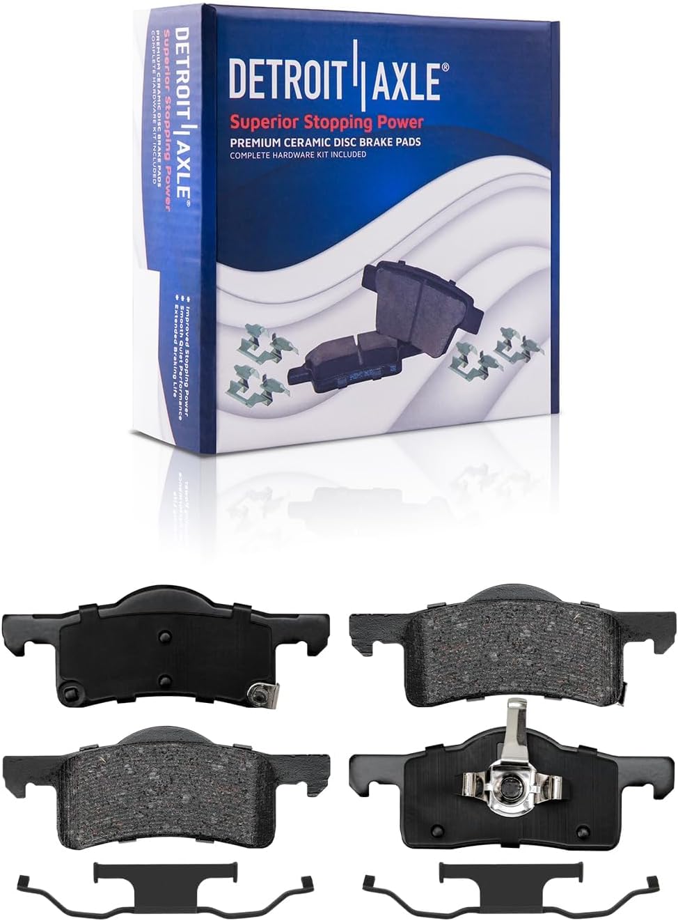 Detroit Axle - Brake Kit for 2003 2005 2005 2006 Ford Expedition Lincoln Navigator Replacement Disc Brake Rotors Ceramic Brakes Pads Front and Rear