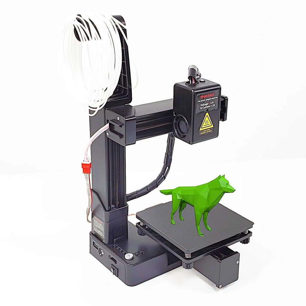 High Accuracy 3D Printer, Beginner Friendly, Compact Size, Fast Heating, Educational Tool, Robust ABS Material, Small 3D Printer with 100x100x100mm Printing Size (Black)