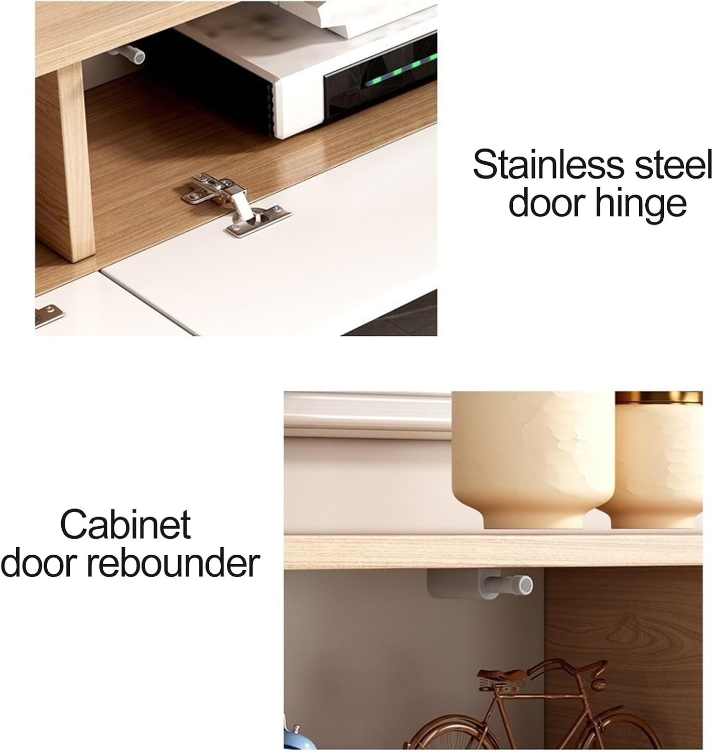 Floating TV Stand with 3 Drawers for 32-65' TVs, Wall Mounted Modern Audio Visual Media Equipment Storage Center Console with Cable Holes for Living Room,Bedroom (Color : Natural, Size : 14