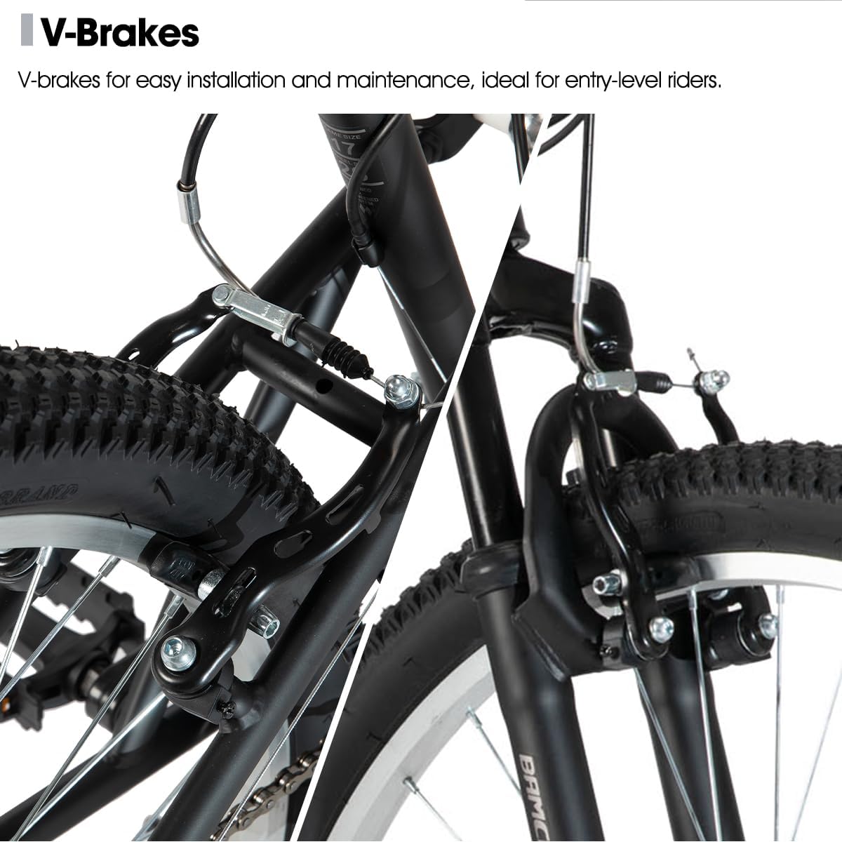 Hiland Full Suspension Mens Mountain Bike, 18 Speed, 26 Inch Wheel, Dual V Brake Bike for Men Womens Adult Bicycle