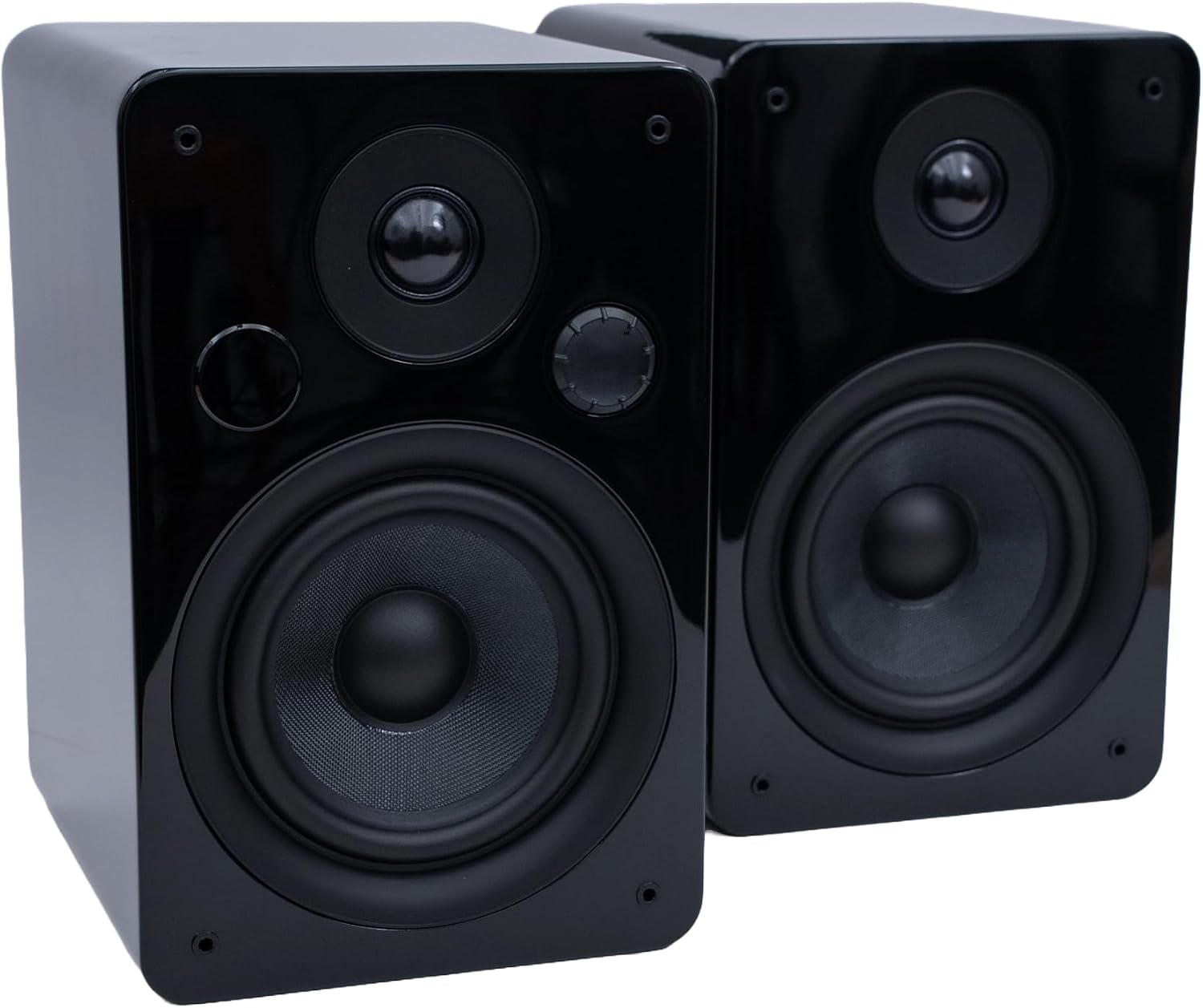 Peachtree Audio M25x Powered Bookshelf Speakers (Pair) – Piano Black | Bluetooth Wireless & Wired | 5.25' Woofer, USB Input, Subwoofer Out, Remote Control
