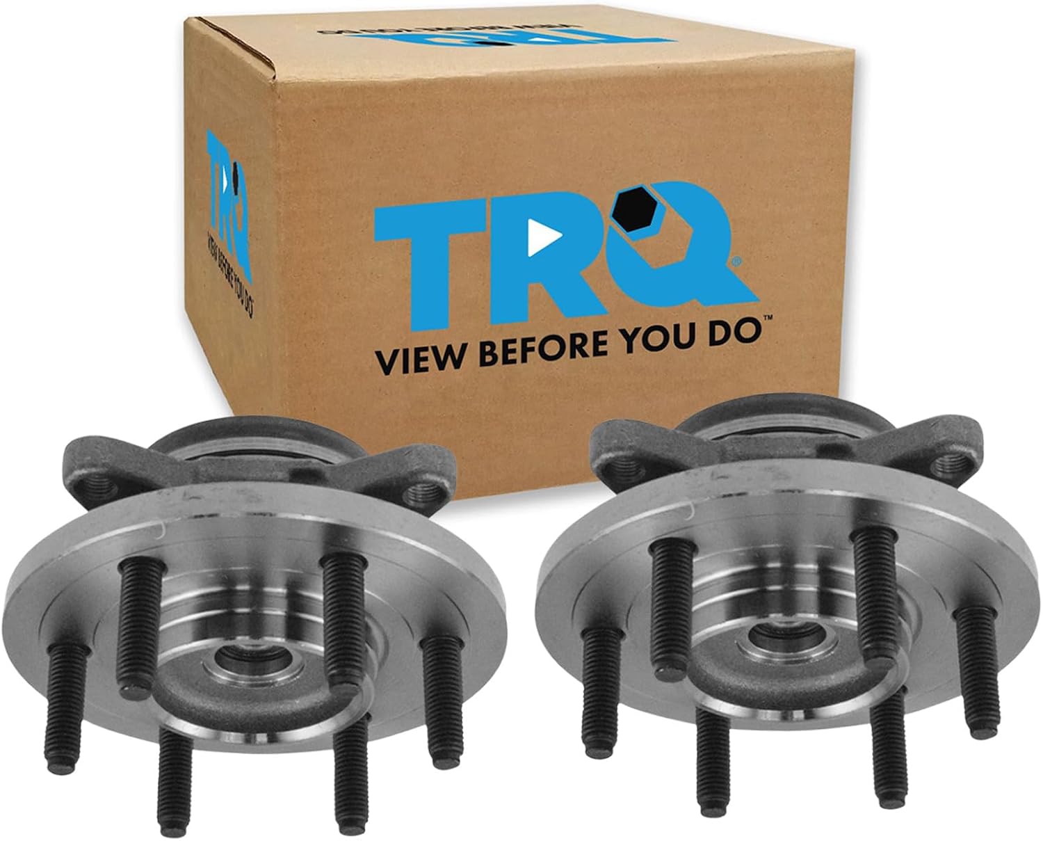 TRQ 2 Piece Wheel Bearing & Hub Assembly Set Compatible with 2007-2010 Ford Expedition Lincoln Navigator