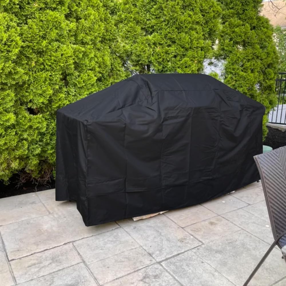 Stone Patio Grill Island Cover Waterproof 132 Inch Outdoor Kitchen Island BBQ Grill Cover for Heavy Duty Stainless Steel Outdoor Kitchen Set