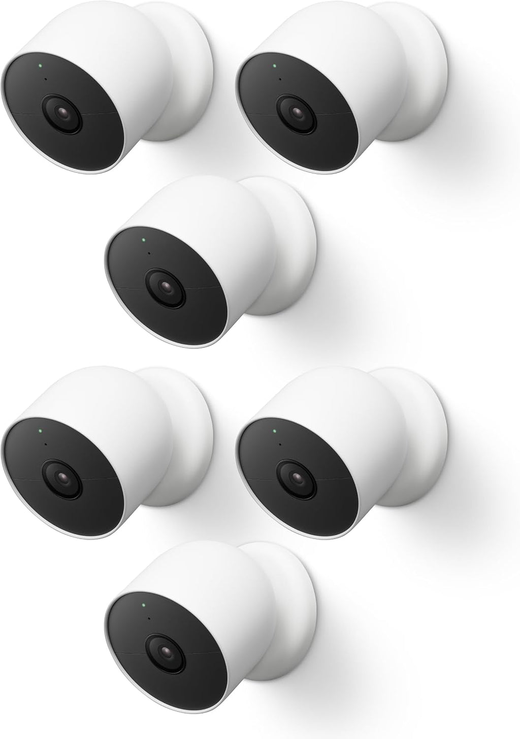 Google Nest Cam Outdoor or Indoor, Battery - 2nd Generation - 6 Pack