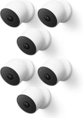 Google Nest Cam Outdoor or Indoor, Battery - 2nd Generation - 6 Pack