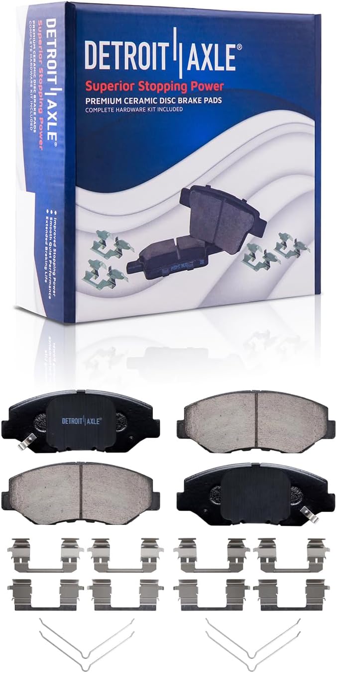 Detroit Axle - Brake Kit for 2005 2006 Honda CR-V Brakes Rotor and Ceramic Brake Pads Front and Rear Replacement CRV Brakes and Rotors Kit Front and Rear