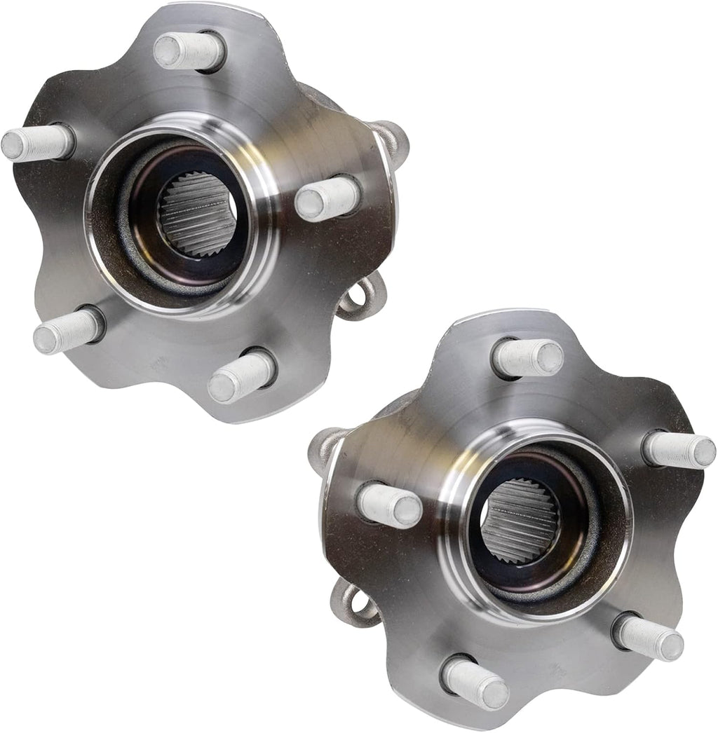 TRQ Rear Wheel Bearing and Hub Assembly Set 2 Piece Compatible with 14-19 Infiniti QX60 All Wheel Drive 2013 JX35 All Wheel Drive 15-19 Nissan Murano All Wheel Drive 13-19 Pathfinder 4 Wheel Drive
