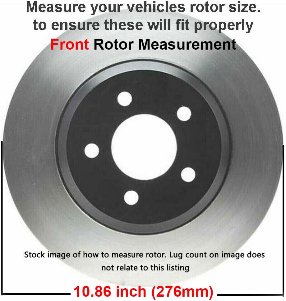 Detroit Axle - Brake Kit for 01-05 Hyundai Santa Fe Front Rear Disc Brake Rotors 2001 2002 2003 2004 2005 Ceramic Brakes Pads Replacement 10.87' Front and 11.18' inch Rear Rotors
