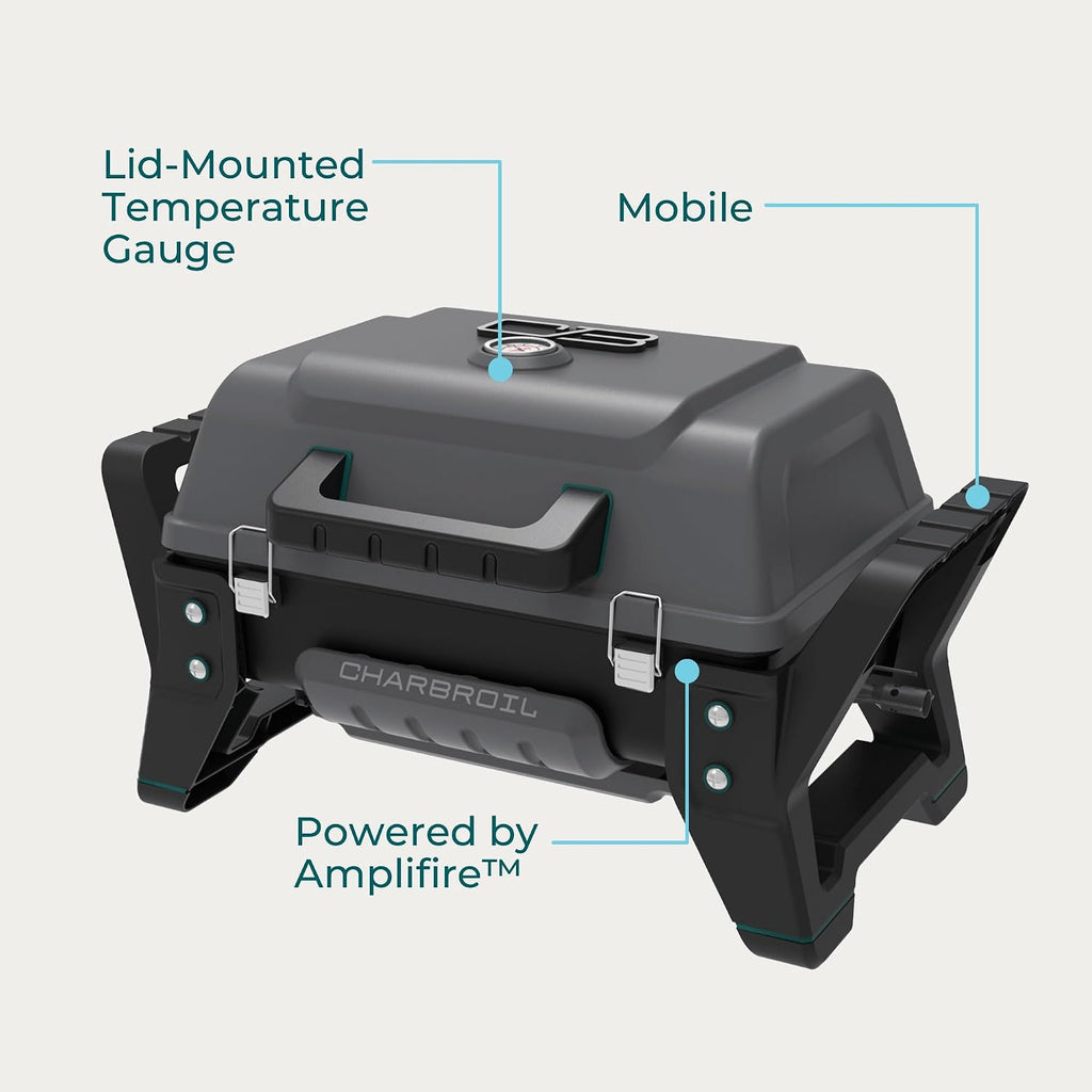 Charbroil Grill2Go X200 Portable Gas Grill, Dark Grey - 25409200