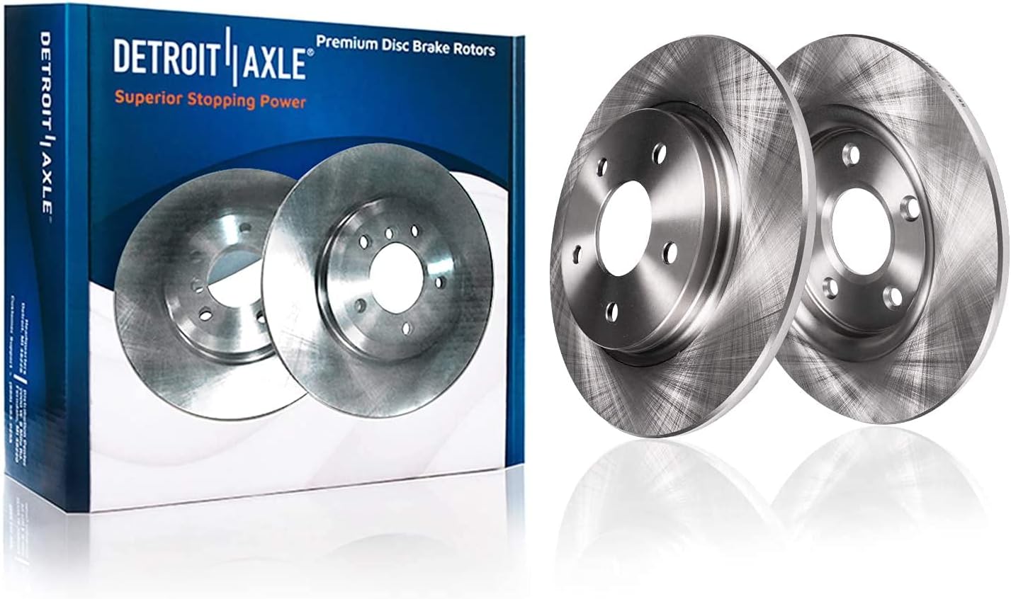 Detroit Axle - RWD Brake Kit for Ford Explorer Ranger Mercury Mountaineer Brakes Rotors Ceramic Brake Pads Front and Rear Replacement