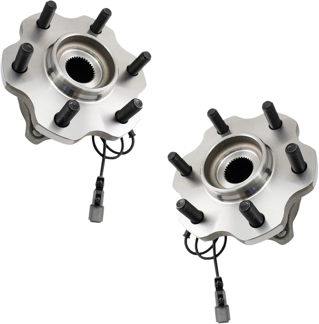 TRQ Rear Driver and Passenger Side Wheel Bearing and Hub Assembly Set 2 Piece Compatible with 2011-2013 Infiniti QX56 2014-2022 QX80 2017-2022 Nissan Armada