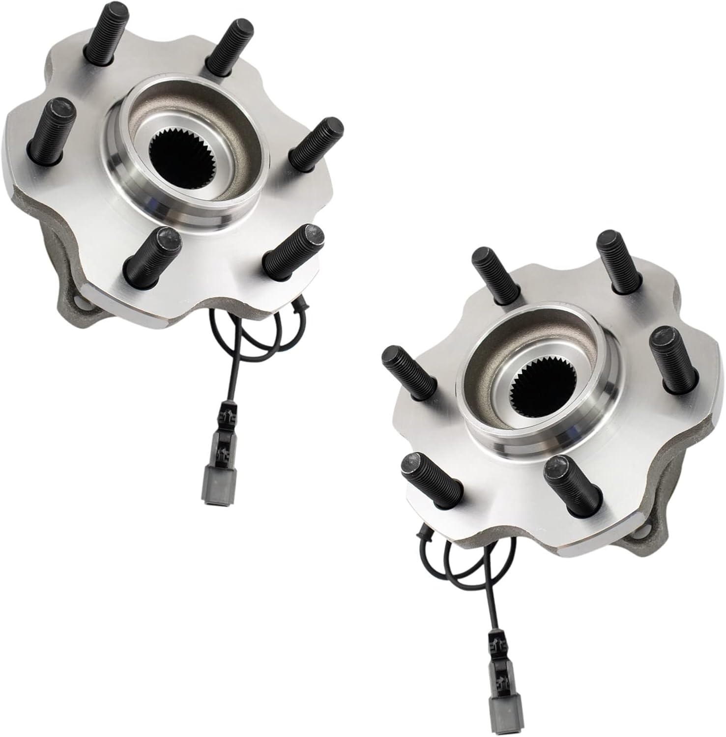 TRQ Rear Driver and Passenger Side Wheel Bearing and Hub Assembly Set 2 Piece Compatible with 2011-2013 Infiniti QX56 2014-2022 QX80 2017-2022 Nissan Armada