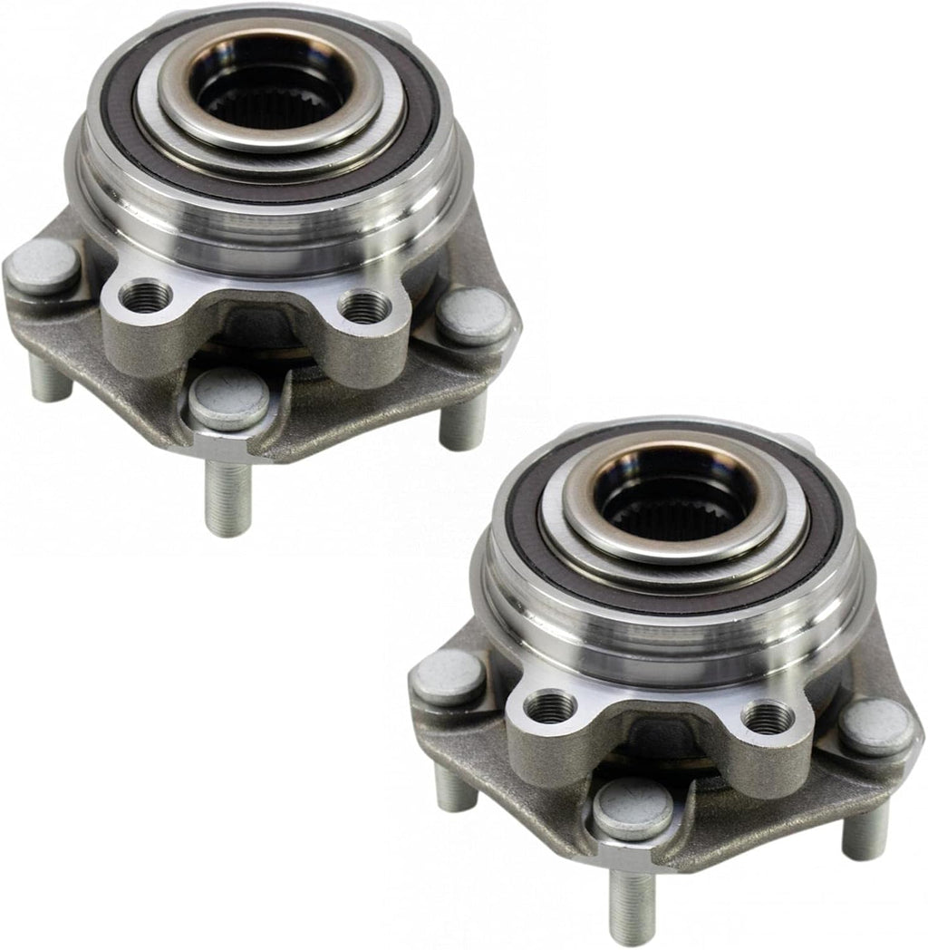 TRQ Front Left and Right Wheel Bearing and Hub Assembly Set 2 Piece Compatible with 2019-2023 Nissan Altima
