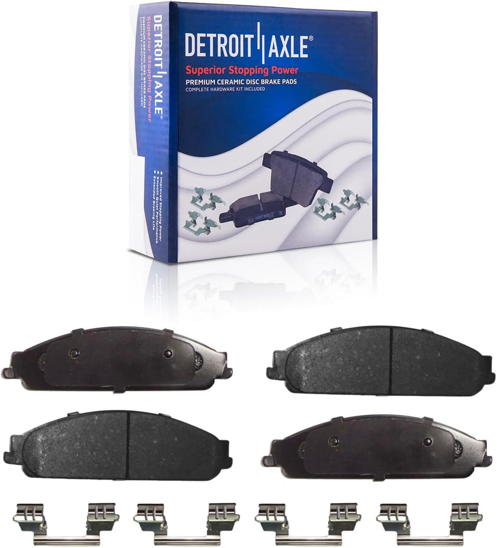 Detroit Axle - Brake Kit for 2008-2009 Ford Taurus X 08 Mercury Sable Disc Brake Rotors Ceramic Brakes Pads Front & Rear Replacement