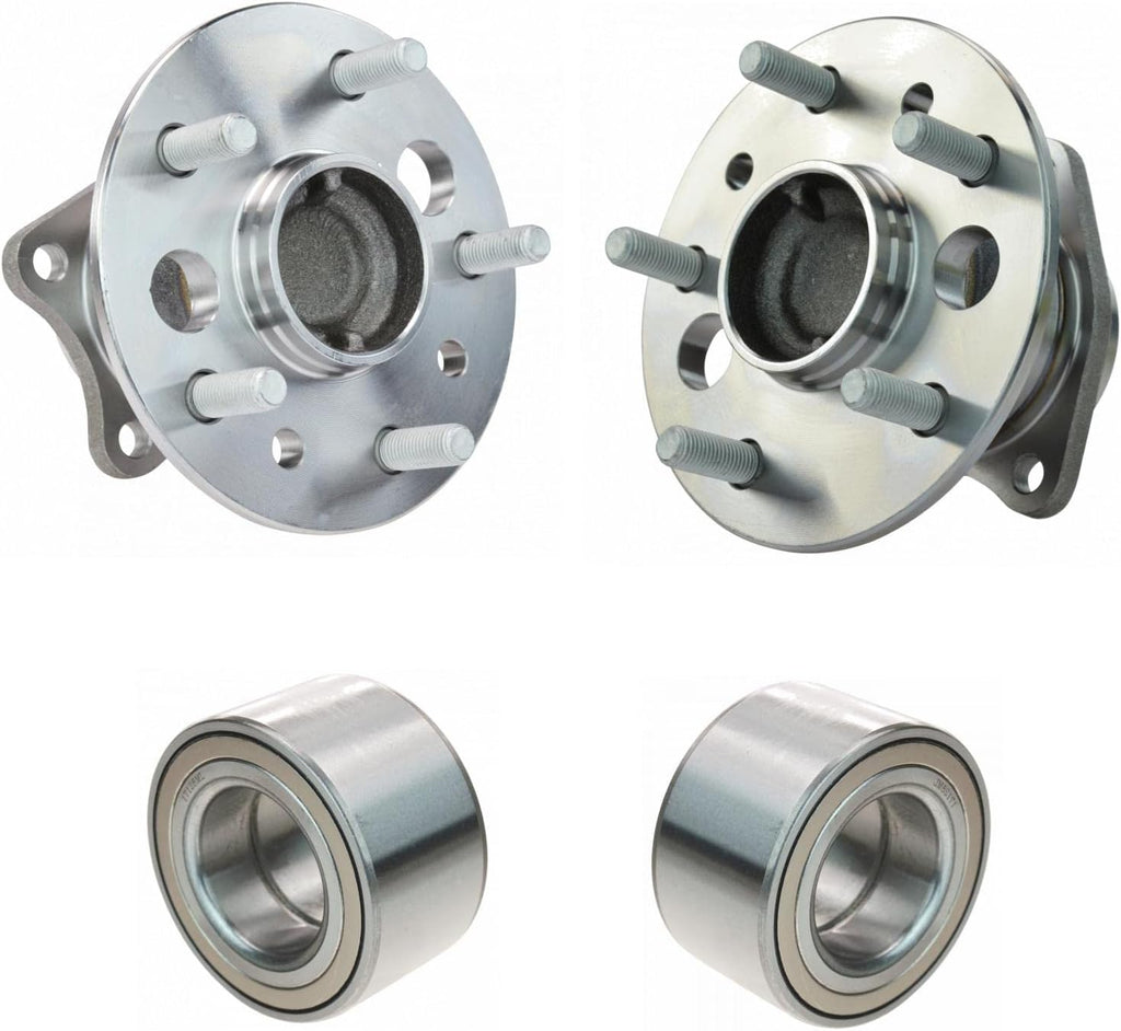 TRQ 2 Piece Wheel Bearing & Hub Assembly Set Compatible with 2004-2006 Lexus ES330 2007-2012 ES350 2005-2012 Toyota Avalon 2004-2011 Camry 2001-2003 Highlander 2004-2008 Solara