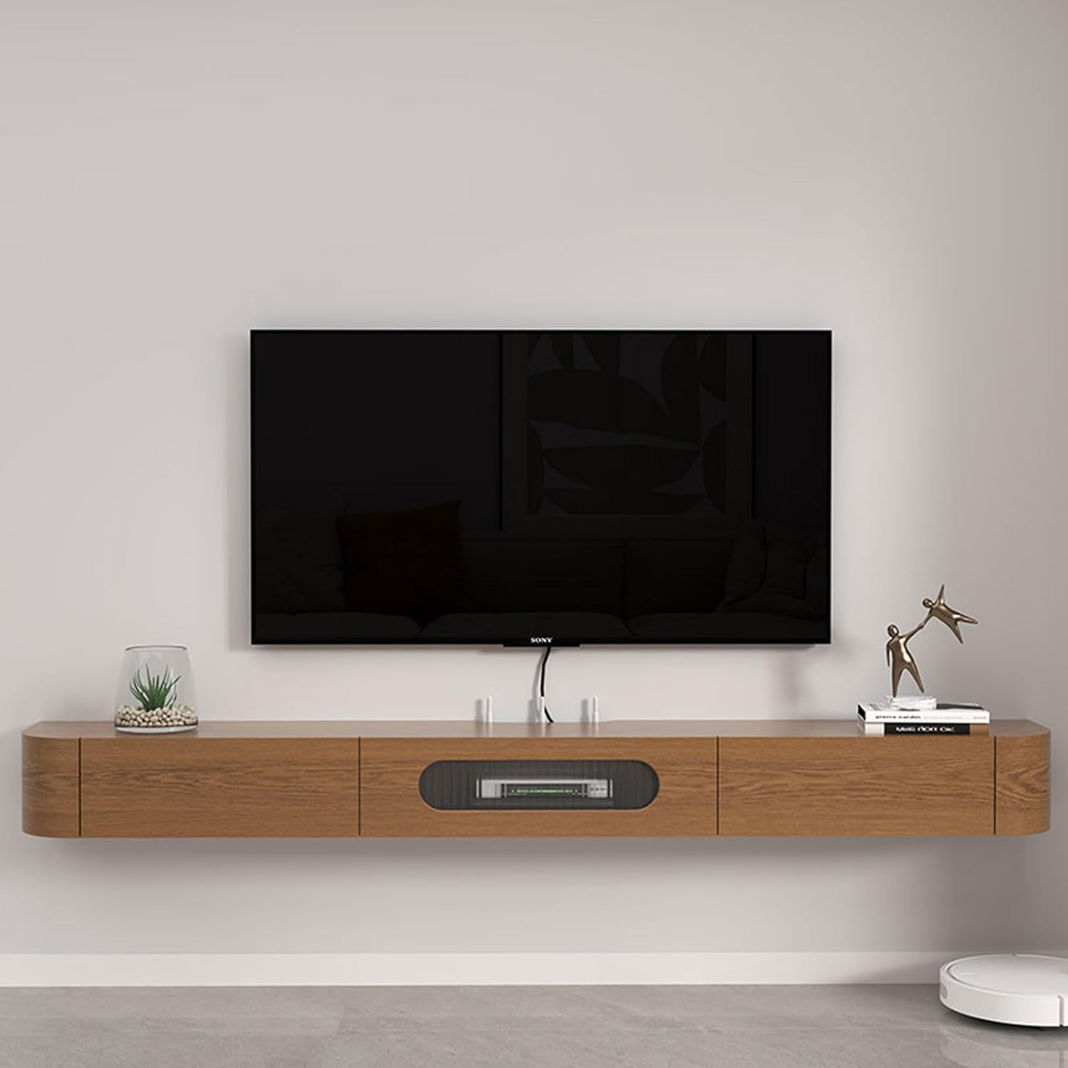 Wall Mounted TV Cabinet Floating TV Shelf Wall Shelf WiFi Router Set top box Toy Storage Shelf Display Shelf TV Board TV Wall Unit Decor Shelf Media TV Console Audio-visual Equipment Shelves 160cm