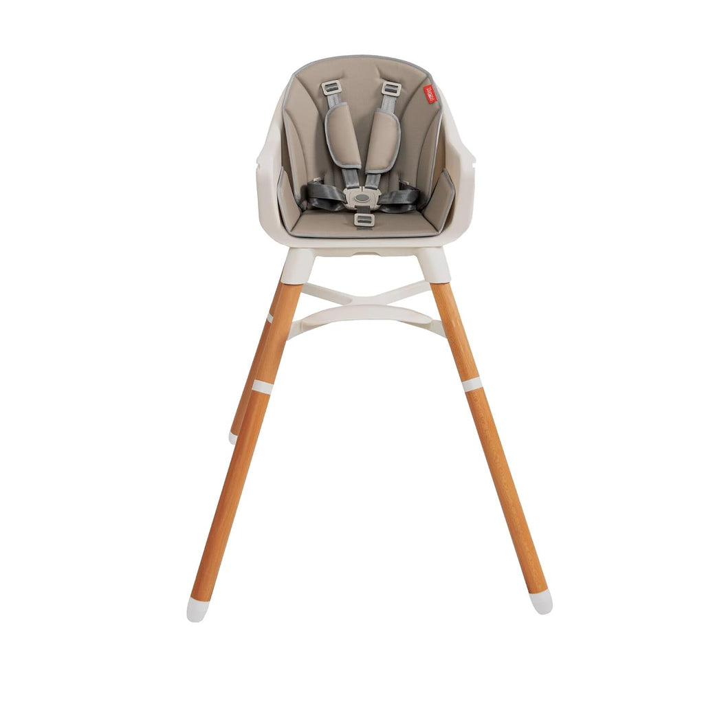 Nuby 4-in-1 Baby High Chair Seat with Removable Tray - 6+ Months to 3 Years - Adjustable Toddler Chair for Eating - Holds Up to 60 lbs - Gray