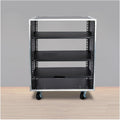 Portable Network Rack，Open Frame Rack，for Servers & AV Gear，with Caster Built-in Handle Network Rack， Rolling Network Rack（16U -87x52.5cm） (Size : 12U-3TIER-49.5X52.5CM)