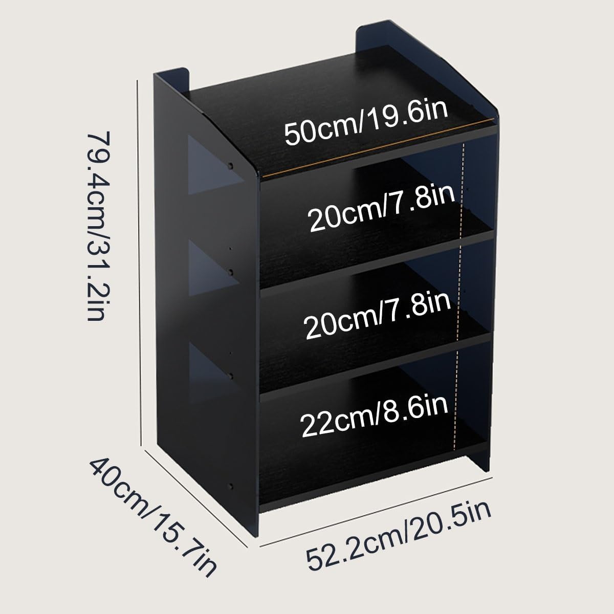 Modern Stereo Cabinet, Adjustable Media Storage Rack Tower for Record Players, DVD & Game Consoles, Stylish Audio Stand with Acrylic Baffle, Home Entertainment Furniture
