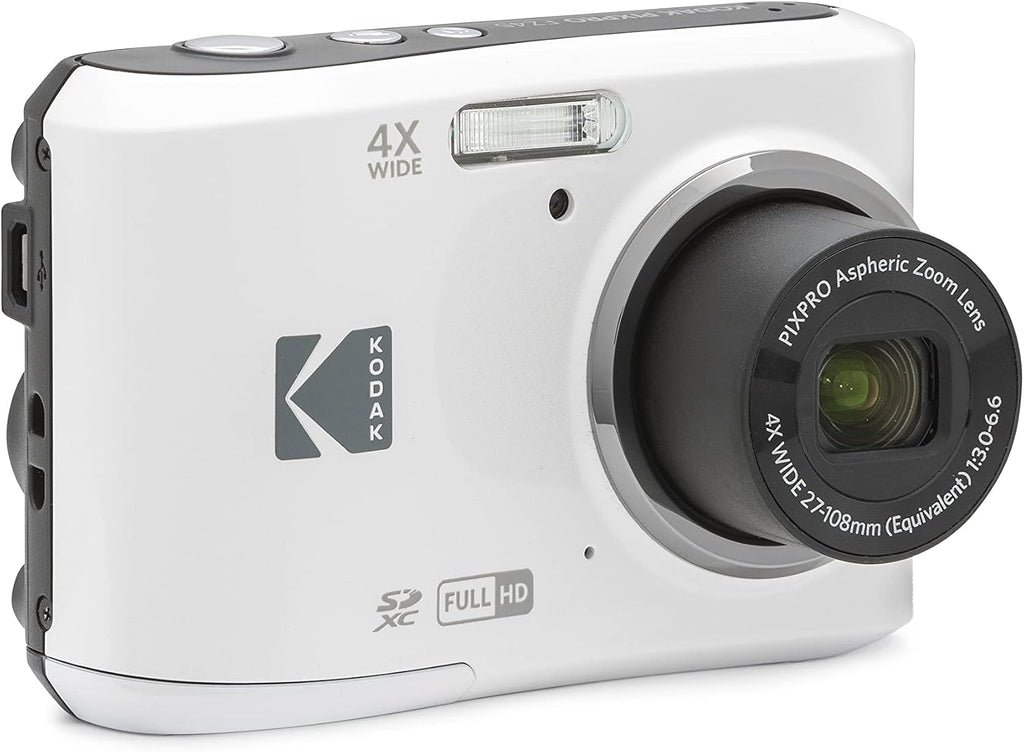 Kodak PIXPRO Friendly Zoom FZ45-WH 16MP Digital Camera with 4X Optical Zoom 27mm Wide Angle and 2.7' LCD Screen (White)