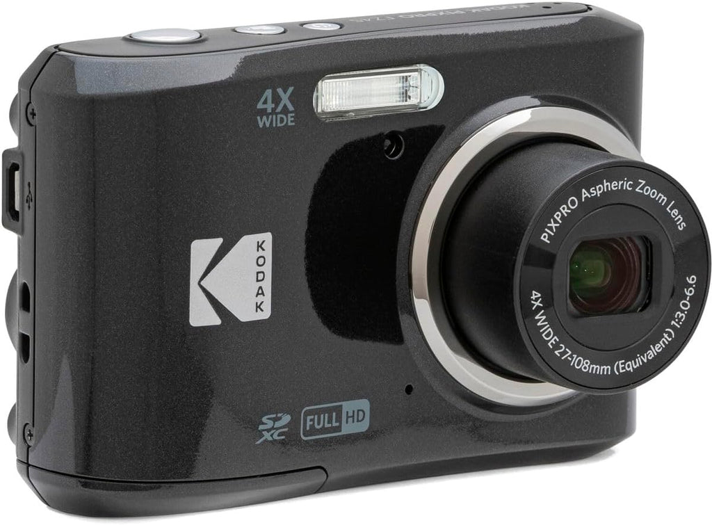 Kodak PIXPRO FZ45 Digital Camera, 16MP Point & Shoot with 4X Optical Zoom, 27mm Wide Angle, 2.7 Inch LCD, 1080p Video, Black