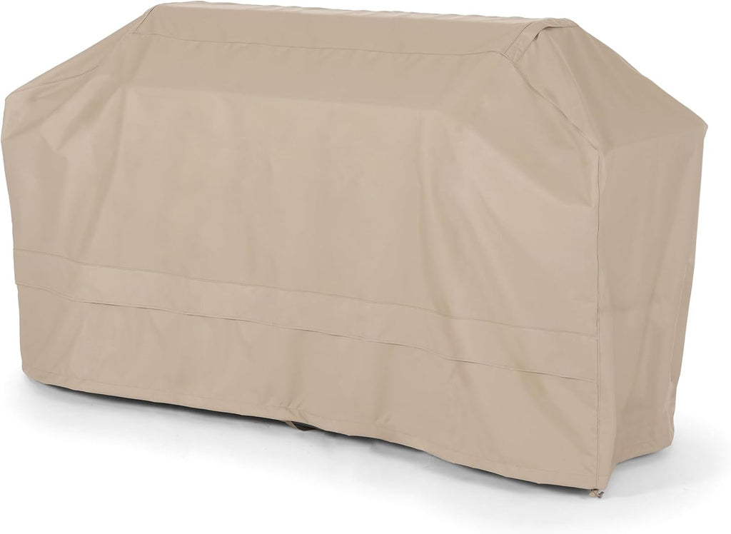 Covermates Island Grill Cover - Rip-Resistant Water-Resistant All-Weather Outdoor BBQ Cover with Mesh Vents, Heavy-Duty 600D Polyester Protection for Large Island Grills, 86 Inch, Ripstop Tan