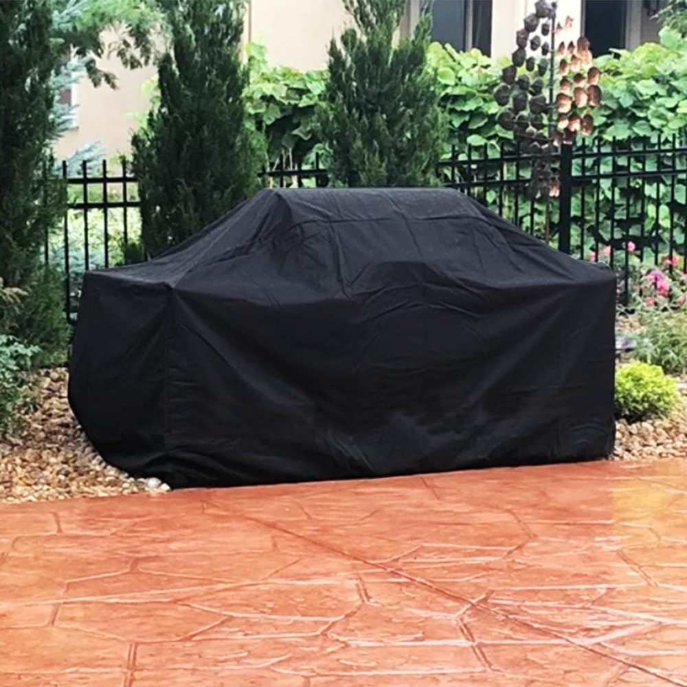 Stone Patio Grill Island Cover Waterproof 132 Inch Outdoor Kitchen Island BBQ Grill Cover for Heavy Duty Stainless Steel Outdoor Kitchen Set