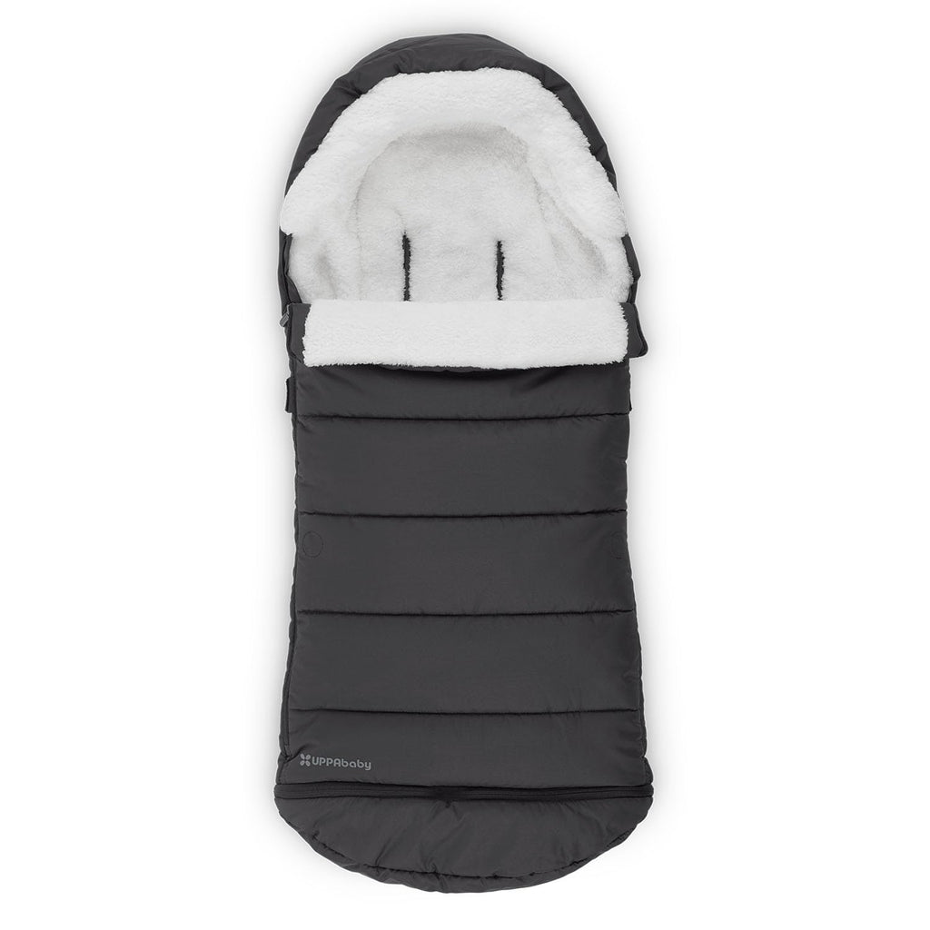 UPPAbaby CozyGanoosh Footmuff - Easily Attaches to UPPAbaby Strollers + RumbleSeat - Ultra-plush, Weather-Proof - Winter Stroller Cover - Jake (Charcoal)