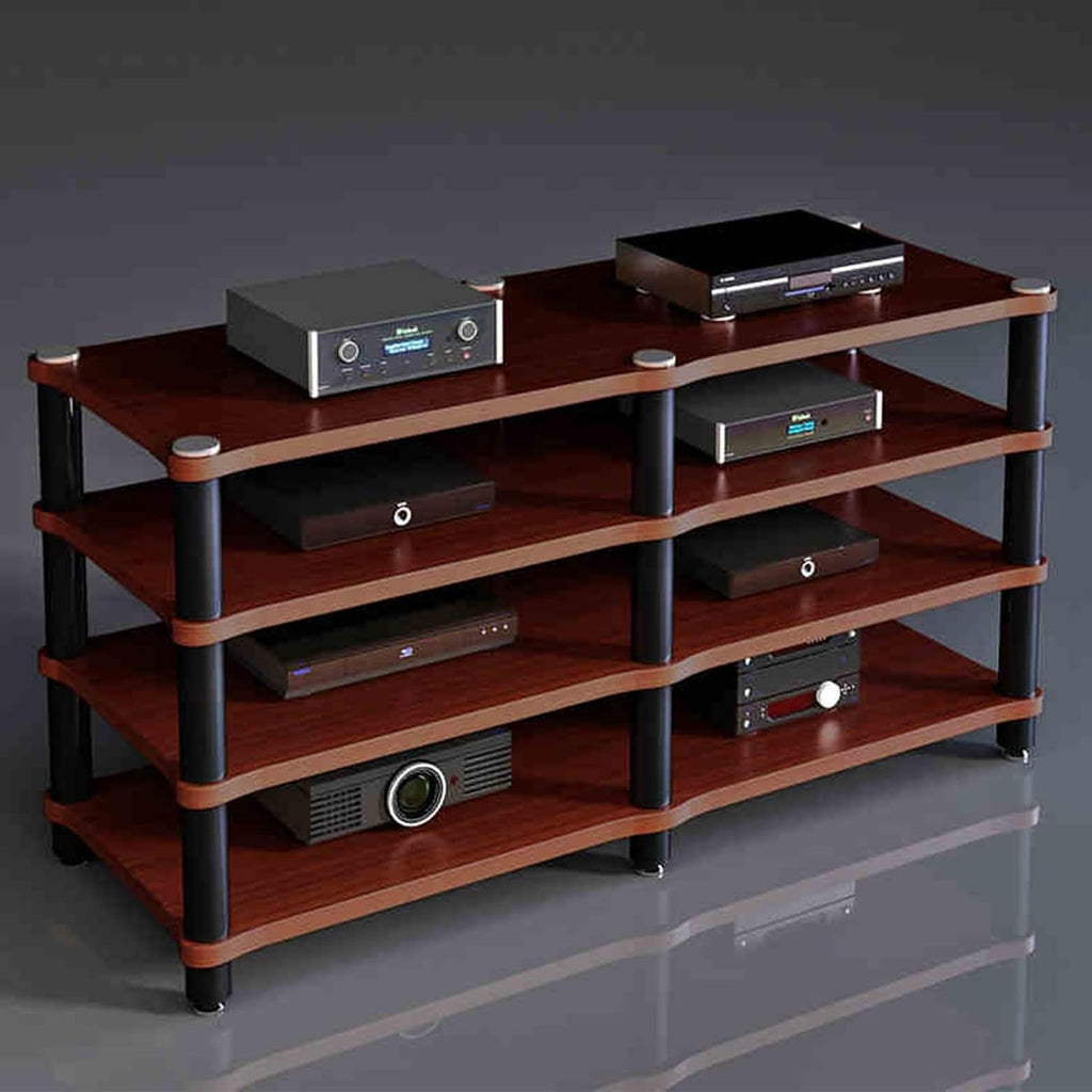 Audio Rack, Portable Media Storage Rack,Media Storage,Modern Cabinet with Cable Management,for Entertainment Stereo Components, for HiFi Audio Equipment