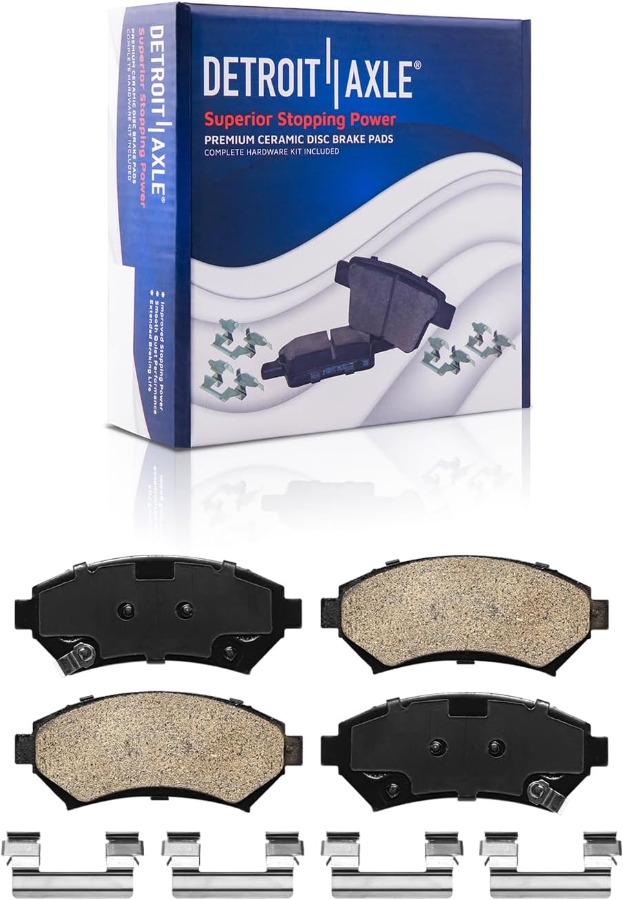 Detroit Axle - Brake Kit for Aurora Buick Park Avenue Riviera Cadillac DeVille Seville Eldorado Pontiac Bonneville 11.91 inch Front & 11.06 inch Rear Disc Brake Rotors Brakes Pads Replacement