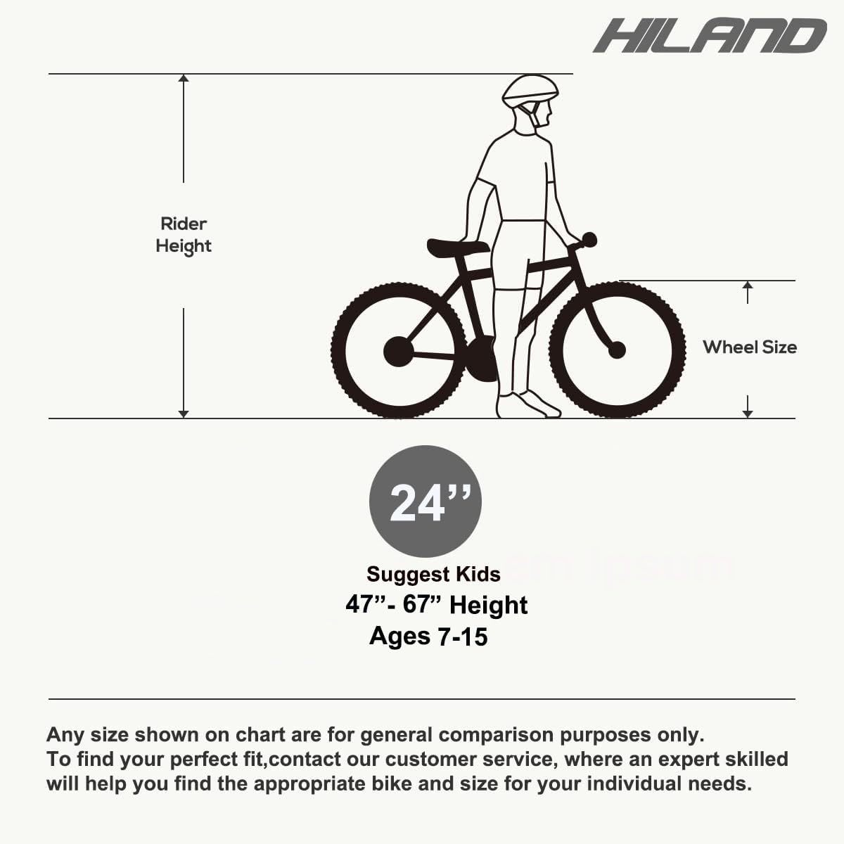 Hiland 20 24 Inch Mountain Bike for Kids Age 5 + Year Old, Front Suspension Fork Kids' Bicycles for Boys Girls Multiple Colors
