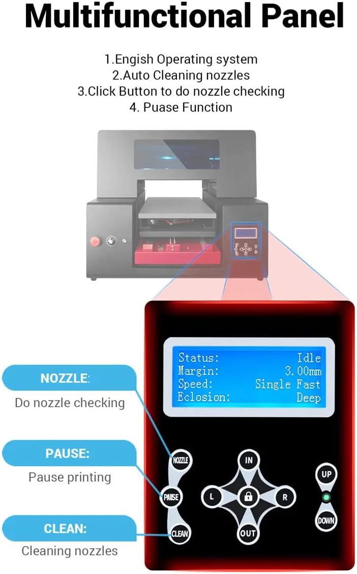 Large Table Size-A1 UV Inkjet Printer, Automatic Multifunctional Printer, Suitable for Customize & Mass Production. Printing Size: 23.6''X 35.4'' (A1)
