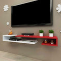 Wall Shelf Wall mounted TV Shelf Floating Shelf TV Stand TV Console Audio-visual Equipment Shelves Set-top box WiFi Router CD DVD Media Storage Shelf Bedroom Living room Office Wall Unit Decor