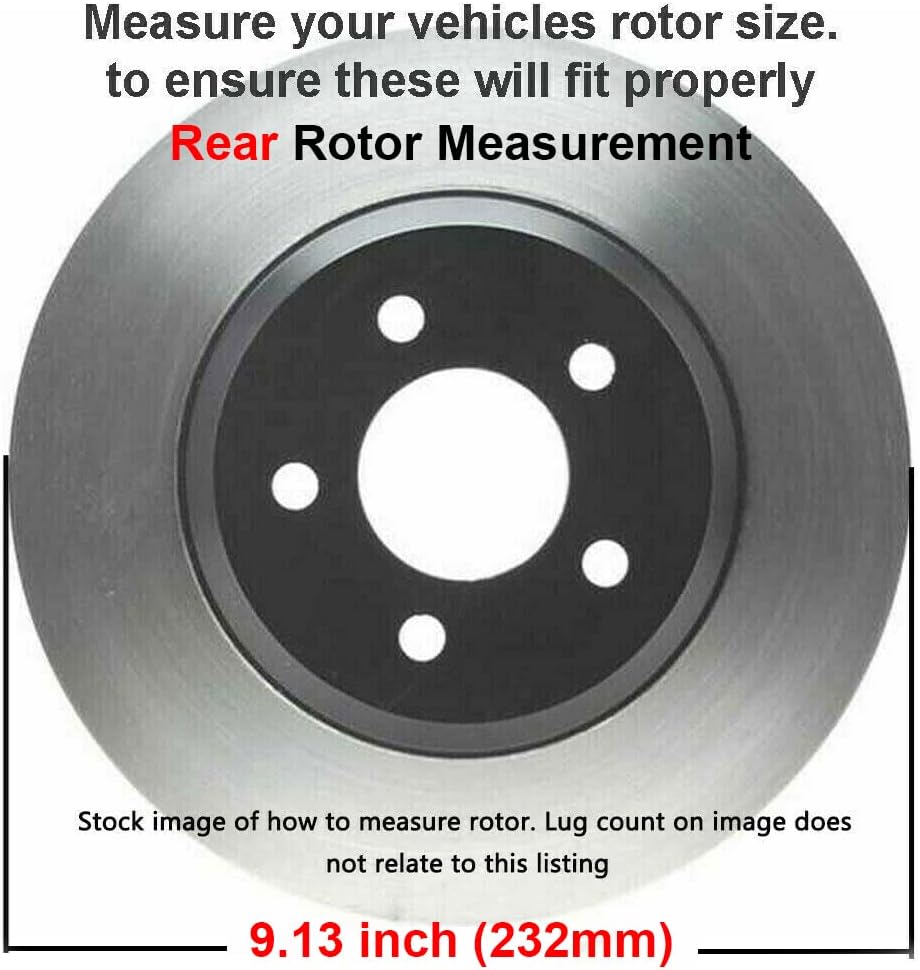 Detroit Axle - Brake Kit for Volkswagen Beetle Golf City Jetta Brakes Rotor and Ceramic Brake Pads Replacement: 11.02' inch Front Rotor and 9.13' inch Rear Rotor