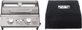 Monument Grills Clearview® 2-Burner Tabletop Propane Gas Grill for Outdoor Portable Camping Cooking with BBQ Cover(2 items)