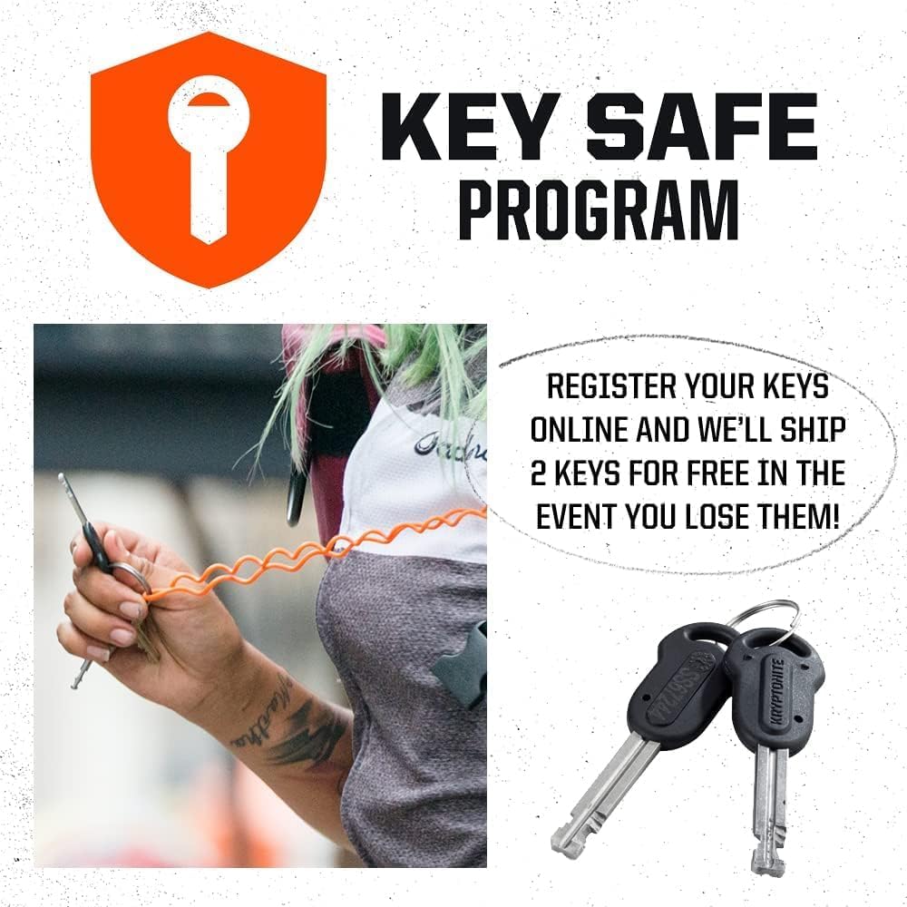 Kryptonite Evolution 1012 Bike Chain Lock, 4 Feet Long 10mm Steel Chain Heavy Duty Anti-Theft Sold Secure Gold Bicycle Chain Lock with Keys for E-Bike, Motorcycle, Scooter, Bicycle, Door, Gate, Fence