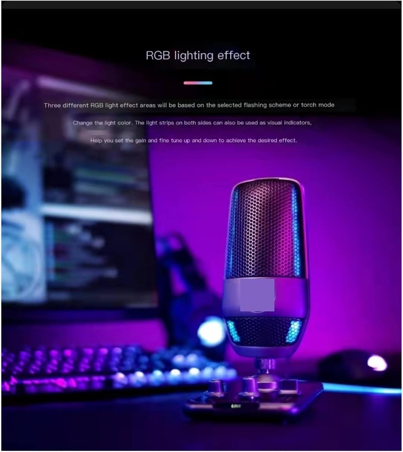 Microphone Studio Grade Capacitor Game Microphone Repair Sound Live Equipment Computer Microphone Suitable for Anchor, Dubbing Studio, Recording, st